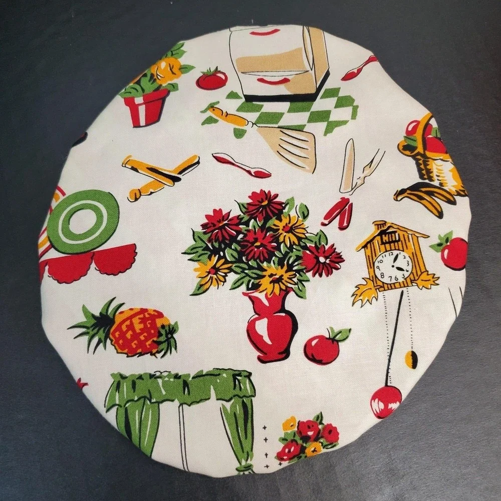 Retro Kitschy Kitchen Reversible‎ KitchenAid Mixer Mixing Bowl Cover